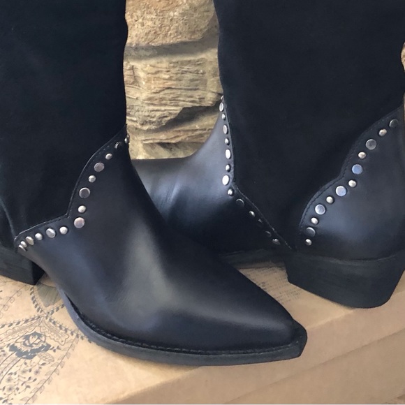 Free People Jaxson studded black suede boots - Picture 5 of 9